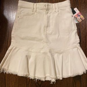Guess skirt ruffle denim jeans small mint condition